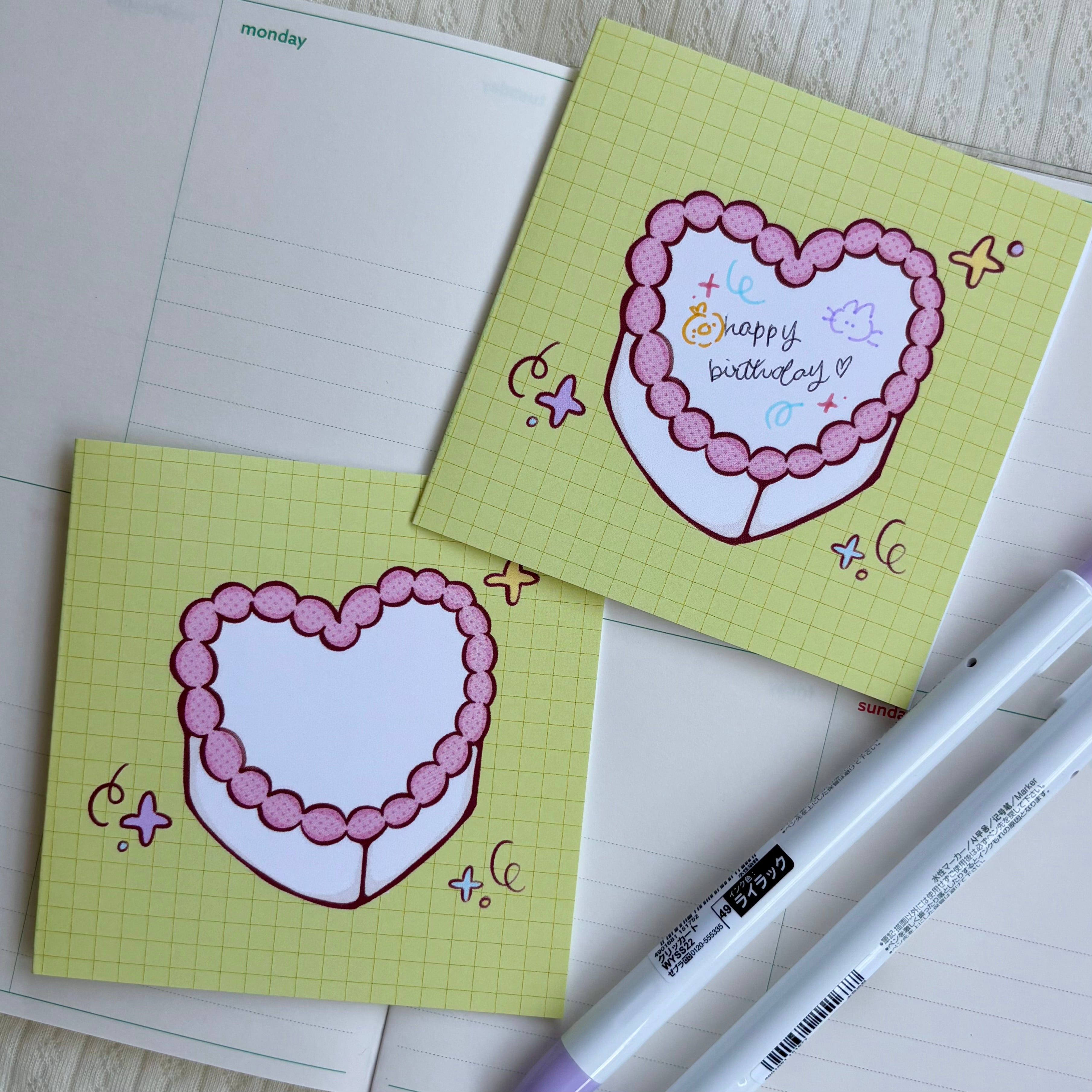 Heart Cake - Greeting Card